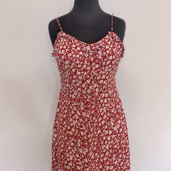 Reformation Red Floral Cut-Out Jumpsuit - Picture 7 of 12